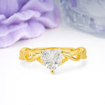 Classic Twisted 3-Prong Heart-Cut Moissanite Engagement Ring - Additional view