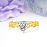 Classic Twisted 3-Prong Heart-Cut Lab Diamond Engagement Ring - Additional view