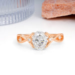 Classic Twisted Luxury 4-Prong Oval Cut Moissanite Engagement Ring - Additional view