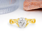 Classic Twisted Luxury 4-Prong Oval Cut Moissanite Engagement Ring - Additional view