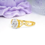 Classic Twisted Luxury 4-Prong Oval Cut Moissanite Engagement Ring - Additional view