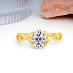 Classic Twisted Luxury 4-Prong Oval Cut Lab Diamond Engagement Ring - Additional view