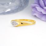 Unique Inset Marquise Cut Moissanite Engagement Ring - Additional view