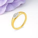 Unique Inset Marquise Cut Moissanite Engagement Ring - Additional view