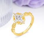 Luxurious Vintage 4-Prong Oval Cut Moissanite Engagement Ring - Additional view