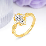 Luxurious Vintage 4-Prong Oval Cut Lab Diamond Engagement Ring - Additional view