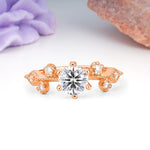 Classic, Minimalist 6-Prong Round Cut Lab Diamond Engagement Ring - Additional view