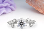 Classic, Minimalist 6-Prong Round Cut Lab Diamond Engagement Ring - Additional view