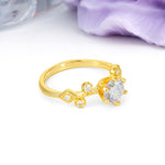 Classic, Minimalist 6-Prong Round Cut Moissanite Engagement Ring - Additional view