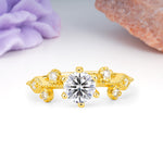 Classic, Minimalist 6-Prong Round Cut Lab Diamond Engagement Ring - Additional view