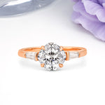Classic, Minimalist 4-Prong Princess Cut Lab Diamond Engagement Ring - Additional view