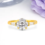 Classic, Minimalist 4-Prong Princess Cut Lab Diamond Engagement Ring - Additional view