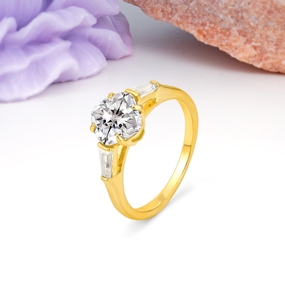 Classic, Minimalist 4-Prong Princess Cut Lab Diamond Engagement Ring - Additional view
