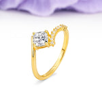 Classic Twisted 4-Prong Princess Cut Lab Diamond Engagement Ring - Additional view