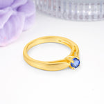Classic Minimalist 4 Prong Round Cut Sapphire Engagement Ring - Additional view