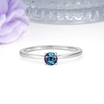 Minimalist Classic 4-Prong Round Cut Alexandrite Engagement Ring - Additional view