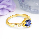 Unique Intertwined 6-Prong Round Cut Tanzanite Engagement Ring - Additional view