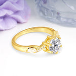 Unique Intertwined 6-Prong Round Cut Lab Diamond Engagement Ring - Additional view