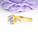 Unique Intertwined 6-Prong Round Cut Lab Diamond Engagement Ring - Additional view
