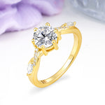 Unique Intertwined 6-Prong Round Cut Lab Diamond Engagement Ring - Additional view