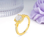 Vintage-Style, Multi-Row Diamond, Luxurious 4-Prong Princess Cut Moissanite Engagement Ring - Additional view