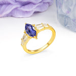 Classic 6-Prong Marquise Cut Tanzanite Engagement Ring - Additional view