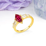 Classic 6-Prong Marquise Cut Ruby Engagement Ring - Additional view