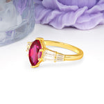Classic 6-Prong Marquise Cut Ruby Engagement Ring - Additional view