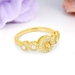 Luxurious Unique 4-Prong Round Cut Citrine Engagement Ring - Additional view