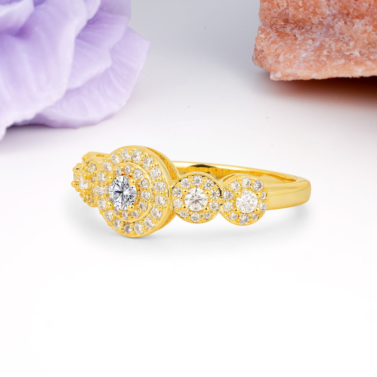 Luxurious Unique 4-Prong Round Cut Lab Diamond Engagement Ring - Additional view
