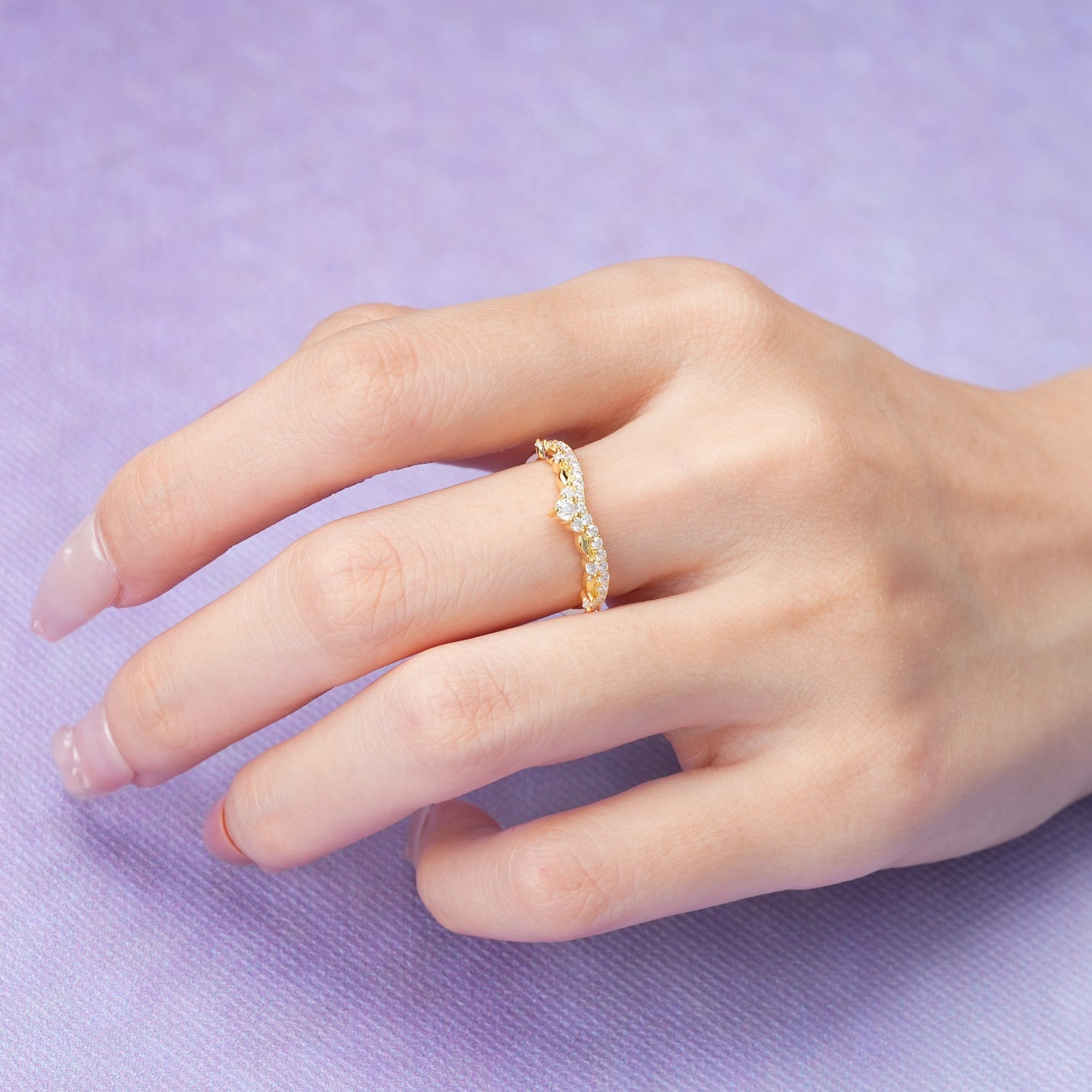 Classic Eternity Moissanite Wedding Ring