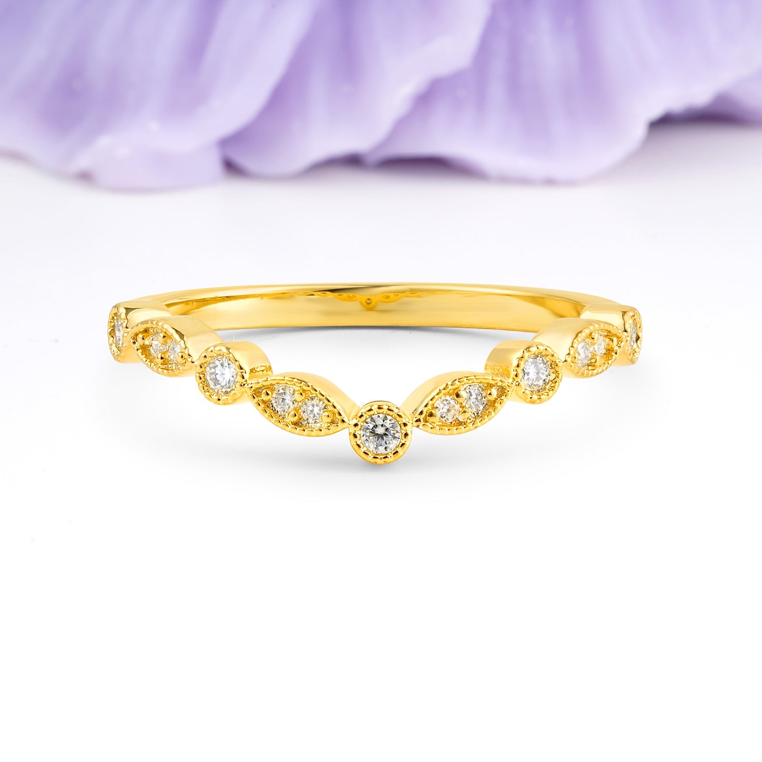 Classic Unique Eternity Moissanite Wedding Ring
