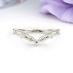 Classic, Minimalist 3-Prong Round Cut Moissanite Wedding Ring - Additional view