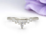 Classic, Minimalist 3-Prong Marquise Cut Lab Diamond Wedding Ring - Additional view