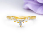 Classic, Minimalist 3-Prong Marquise Cut Lab Diamond Wedding Ring - Additional view