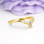 Classic, Minimalist 3-Prong Marquise Cut Lab Diamond Wedding Ring - Additional view