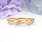 Botanical Openwork Foliage Wedding Ring - Additional view
