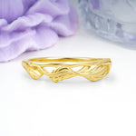 Botanical Openwork Foliage Wedding Ring - Additional view