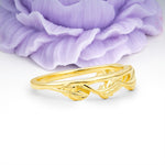 Botanical Openwork Foliage Wedding Ring - Additional view