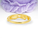 Botanical Openwork Foliage Wedding Ring - Additional view