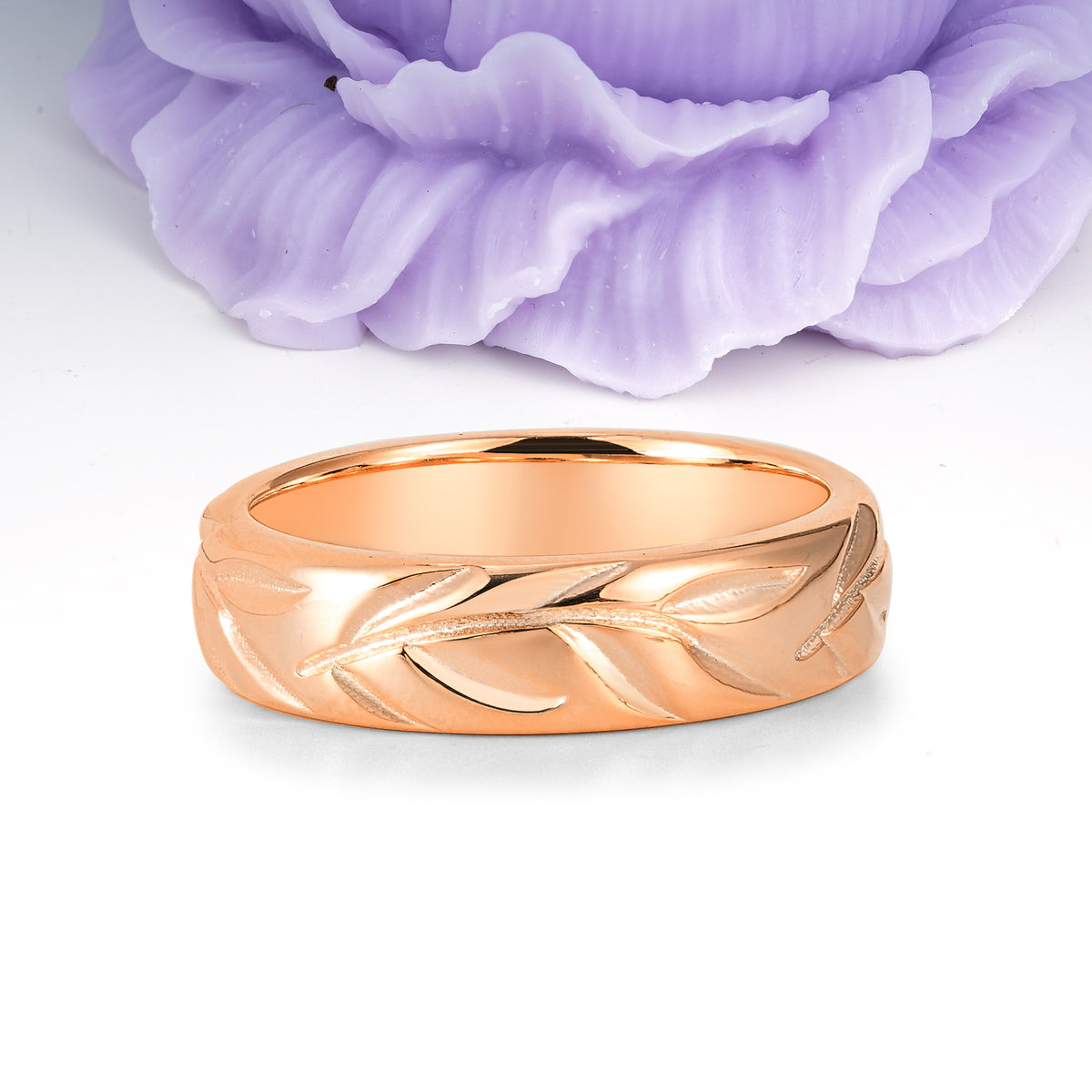 Continuous Twisting Branch Relief?Carved Statement Wedding Ring - Additional view