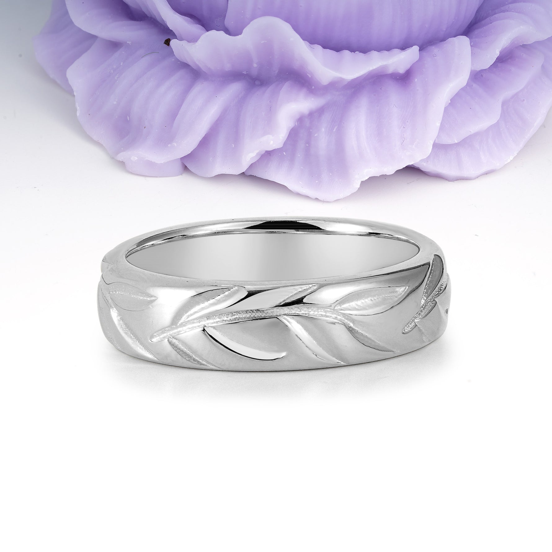 Continuous Twisting Branch Relief?Carved Statement Wedding Ring - Additional view