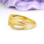 Romantic Infinity Interweave Twisted Half Micro Pave Bridal Moissanite Wedding Ring - Additional view