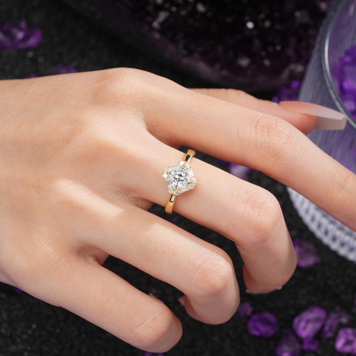 Classic Luxury 4-Prong Princess-Cut Lab Diamond Engagement Ring