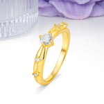 Simply Luxurious 4-Prong Round Cut Moissanite Wedding Ring - Additional view