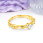 Simply Luxurious 4-Prong Round Cut Moissanite Wedding Ring - Additional view