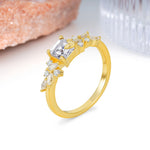 Whimsical Princess Cut Moissanite Nature‑Inspired Leaf Engagement Ring - Additional view