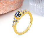 Whimsical Princess Cut Alexandrite Nature‑Inspired Leaf Engagement Ring - Additional view