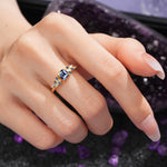 Whimsical Princess Cut Alexandrite Nature‑Inspired Leaf Engagement Ring - Additional view
