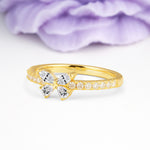 Dazzling Marquise Cut Lab Diamond Butterfly Single Stackable Wedding Ring - Additional view